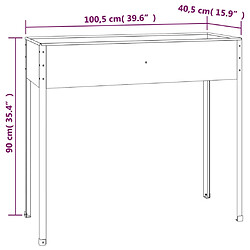 vidaXL Jardinières 2 pcs Anthracite Acier galvanisé pas cher