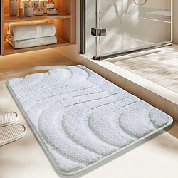 LUUCOZK Tapis de bain antidérapants Tapis de bain absorbants à séchage rapide - Steo-Blanc-40x60cm