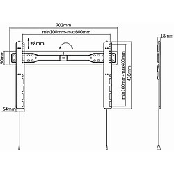 NEDIS Support mural TVWM5050BK