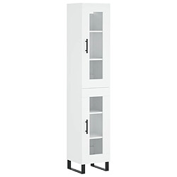 vidaXL Buffet haut Blanc 34,5x34x180 cm Bois d'ingénierie