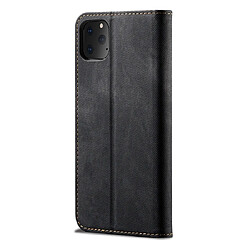 Avis Wewoo Coque Pour iPhone 11 Pro Denim Texture Etui à rabat en cuir de style décontracté avec support logements cartes et porte-monnaie Noir