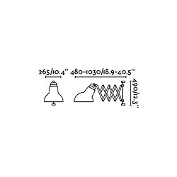 faro Aplique murale noire Ras 1 ampoule