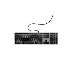 Mobility Lab Clavier anglais QWERTY filaire pour Mac ? gris sidéral et noir