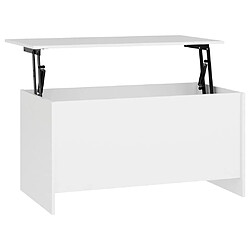 Maison Chic Tabls basse,Table Console pour salon Blanc 102x55,5x52,5 cm Bois d'ingénierie -MN36190