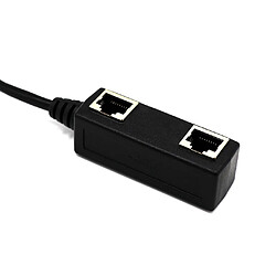 Acheter 1 À 2 LAN Prise RJ45 Splitteur Ethernet Adaptateur Network Y Splitter Plug Extender Adapter