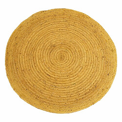 BigBuy Home Tapis Jaune Jute 120 x 120 cm