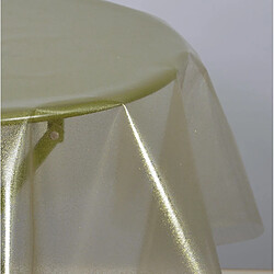 Cpm Nappe en toile cirée ronde CRISTAL - Diam. 135 cm - Or