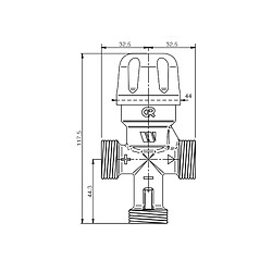 régulateur limiteur de température - 20 x 27 mm - watts industries 2297009m2