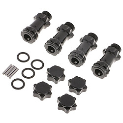 Métal 17mm Hex Hub 30mm Extension Adaptateur Plus long Combiner pour voiture RC Noir