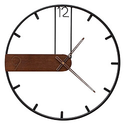 kit horloge vintage silencieux rétro mur noir en bois