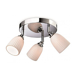 Luminaire Center Plafonnier salle de bains Metro 3 ampoules Chrome