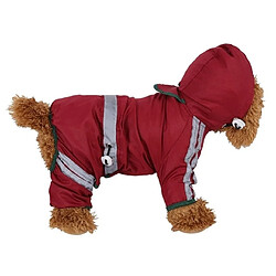 Wewoo Veste Imperméable Vêtements Mode Pet Raincoat Chiot Chien Cat Hoodie Raincoat, Taille: L (Rouge)