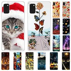 Coque en TPU impression de motifs souple chat portant chapeau pour votre Samsung Galaxy A41 (Global Version)