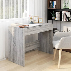 Maison Chic Bureau,Table de travail pour chambre Sonoma gris 101x50x76,5 cm Aggloméré -GKD27089