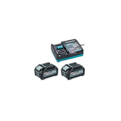 Pack de 3 outils sansfil Makita DF001G GA005G TD001G 40 V 2 batteries 4 Ah chargeur MAKPAC