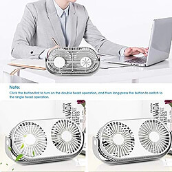 ventilateur de bureau USB eecoo, Mini Ventilateur, Ventilateur portable à double tête avec Diffuseur d'arôme, 3 Types de Vitesse réglable, Peut pivoter à 360 degrés, Adapté à la maison, O pas cher