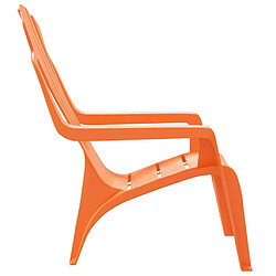 Maison Chic Lot de 2 Chaises de jardin,Fauteuil d'extérieur pour enfants orange 37x34x44 cm PP -MN48319 pas cher