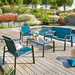 Hesperide Salon de jardin Elyn en aluminium et texaline - 4 places