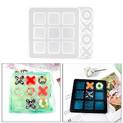 DIY Tic-Tac-Toe Silicone Moule Cristal Résine Moules pour Coulée Écologique Robuste Bijoux Coulée Moule 243x193x11mm pas cher