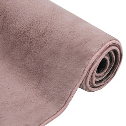 vidaXL Tapis Fausse fourrure de lapin 180x270 cm Vieux rose