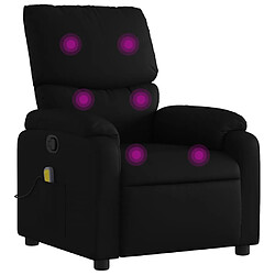 Maison Chic Fauteuil de massage inclinable,Fauteuil luxe de relaxation Noir Similicuir -MN60288