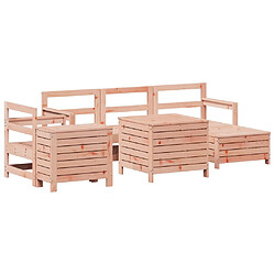 vidaXL Salon de jardin 7 pcs bois massif sapin de douglas