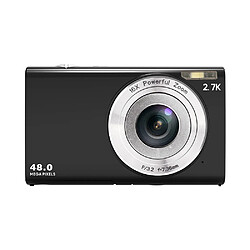 INF Appareil photo numérique 48MP 2,7K FHD zoom numérique 16X, webcam, mise au point automatique Black