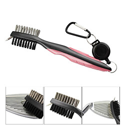 Acheter Nettoyeur De Brosse Pour Club De Golf Outil De Nettoyage De Rainure De Tyrolienne Rétractable Rose