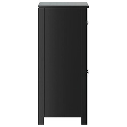 Acheter vidaXL Armoire de salle de bain BERG noir 40x34x80 cm pin massif