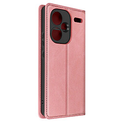 Avizar Étui pour Redmi Note 13 Pro Plus Portefeuille Support Vidéo Soft Cover Rose