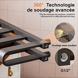 Avis EMKE Sèche-serviettes eau chaude panneau H.30 × L.85 cm Radiateur Sèche Serviettes 340 W anthracite