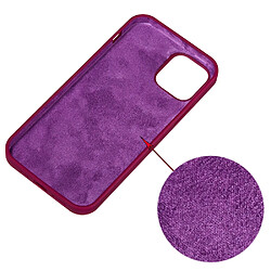 Coque en silicone couleur unie rouge vin pour votre Apple iPhone 13 Pro Max 6.7 pouces