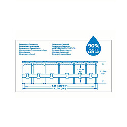 Bestway Piscine tubulaire ronde steel pro max Ø 4.27 x h.1.22 m - effet pierre