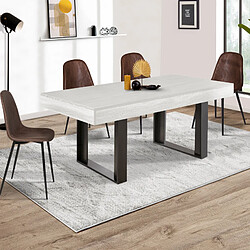 Idmarket Table à manger rectangle PHOENIX 6 personnes bois gris 160