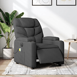 Maison Chic Fauteuil Relax pour salon, Fauteuil inclinable de massage électrique gris foncé tissu -GKD58541