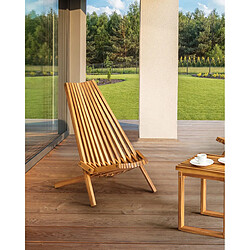 Beliani Chaise de jardin BELLANO Bois Bois clair