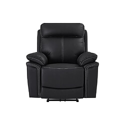 Avis Vente-Unique Canapé 3 places et un fauteuil relax électrique en cuir ISIRIS - Noir