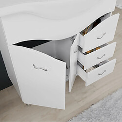 Avis Kiamami Valentina MEUBLE-LAVABO SALLE DE BAINS 86 CM, MIROIR-ARMOIRE COULEUR BLANC