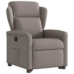 Avis vidaXL Fauteuil inclinable taupe tissu