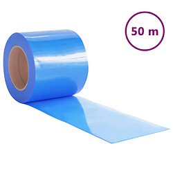 vidaXL Rideau de porte bleu 200 mmx1,6 mm 50 m PVC