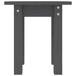 Maison Chic Table basse,Table Console Table d'appoint, Table pour salon Gris Ø 35x35 cm Bois massif de pin -MN36111 pas cher