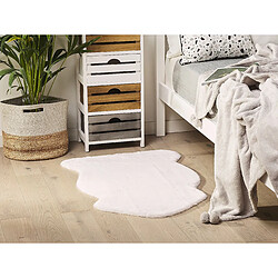 Avis Beliani Tapis en fausse fourrure de lapin blanc 60 x 90 cm UNDARA