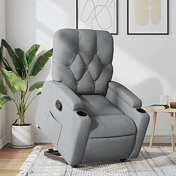 vidaXL Fauteuil inclinable Gris clair Tissu