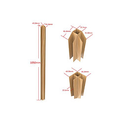 Avis Vente-Unique Poteau d'angle pour verrière atelier en aluminium thermolaqué 105 cm naturel clair - BAYVIEW