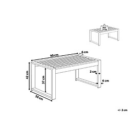 Avis Beliani Table basse SALERNO Métal Gris foncé