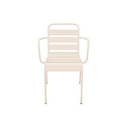 Acheter Vente-Unique Lot de 2 fauteuils de jardin empilables en métal - Beige - MIRMANDE de MYLIA