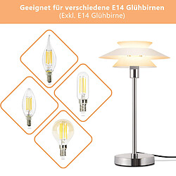 Avis NETTLIFE Lampe de table pour salon - Design moderne blanc, lampe de chevet vintage E14 avec 1 lumière - Sans ampoule (Max. 40W).