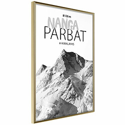 Paris Prix Affiche Murale Encadrée Peaks of the World Nanga Parbat 30 x 45 cm Or