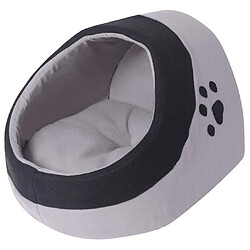 vidaXL Lit pour chats Gris et noir L