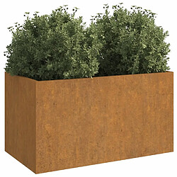 Avis Maison Chic Jardinière,Bac à fleurs - pot de fleur 62x30x29 cm acier corten -GKD66100